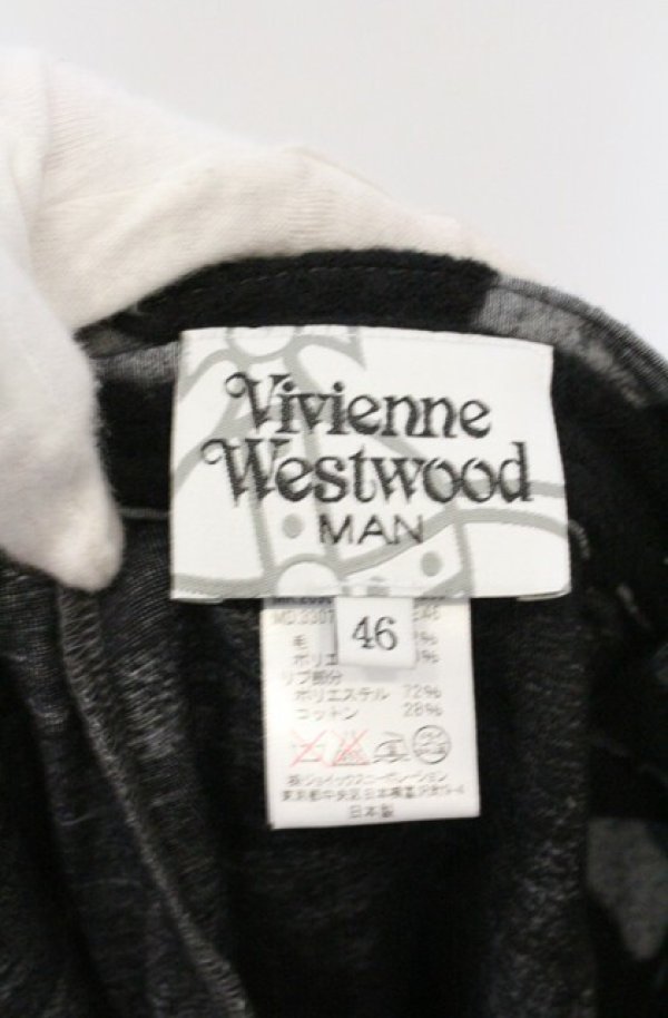 画像4: ヴィヴィアンウエストウッド MAN 中古 / ラインオーブ総柄トラウザーズパンツ 46 グレー  O-26-03-22-003-pa-YM-OS (4)