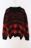 画像3: ヴィヴィアンウエストウッド 中古 / オーブ柄ニット 00 レッド×ブラック  O-26-03-22-026-to-IG-OS (3)