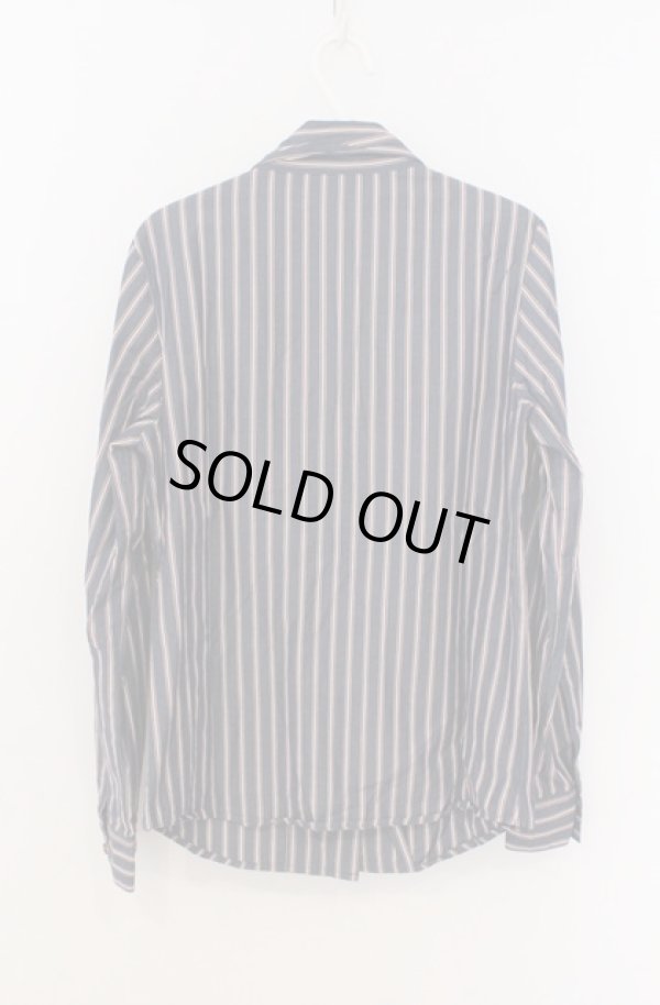 画像2: ヴィヴィアンウエストウッド 中古 / ストライプボウタイブラウス 3 ブルー  O-26-03-22-028-bl-YM-OS (2)