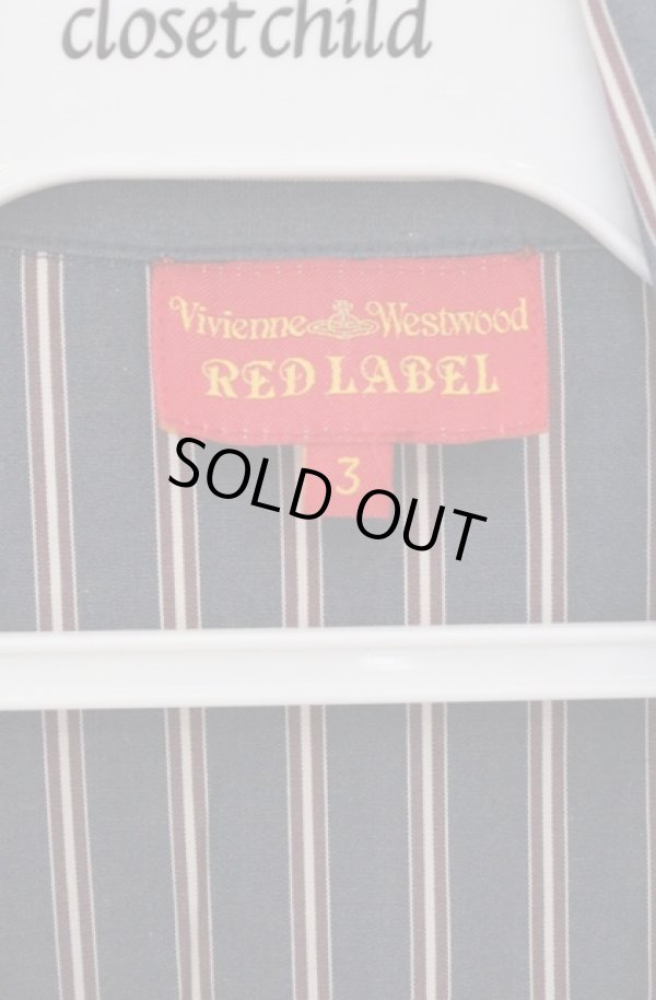 画像3: ヴィヴィアンウエストウッド 中古 / ストライプボウタイブラウス 3 ブルー  O-26-03-22-028-bl-YM-OS (3)