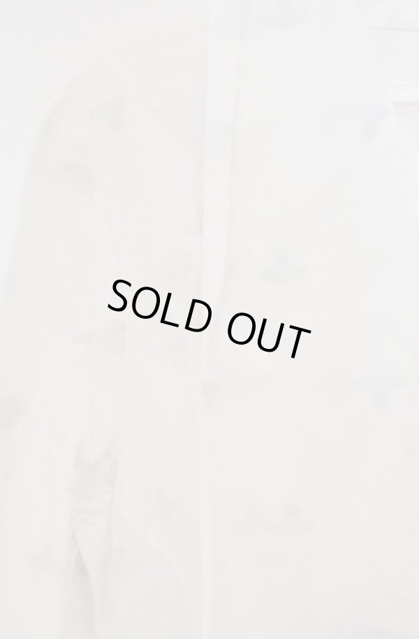 画像2: ヴィヴィアンウエストウッド 中古 / オーブ総柄ボウタイブラウス S ホワイト  O-26-03-22-030-bl-YM-OS (2)