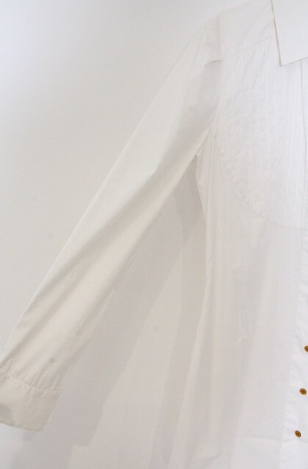 画像4: ヴィヴィアンウエストウッド 中古 / タックデコルテロングシャツ 40 ホワイト  O-26-03-22-031-bl-YM-OS (4)