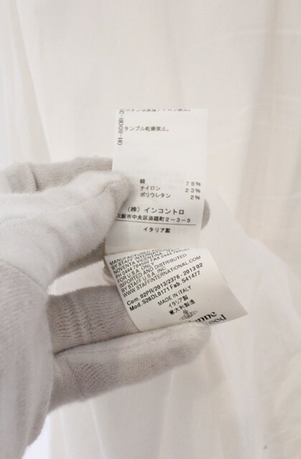 画像7: ヴィヴィアンウエストウッド 中古 / タックデコルテロングシャツ 40 ホワイト  O-26-03-22-031-bl-YM-OS (7)
