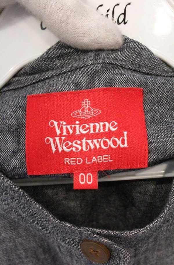画像5: ヴィヴィアンウエストウッド 中古 / オーガニックダンガリーバルーンスリーブシャツ 00 グレー  O-26-03-22-033-bl-IG-OS (5)