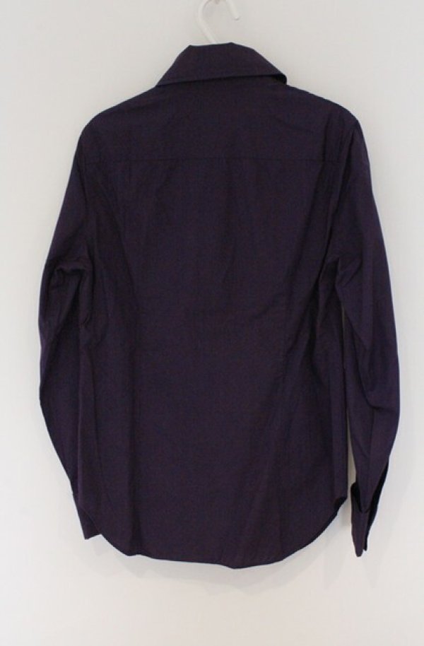 画像3: ヴィヴィアンウエストウッド 中古 / ボタンダウン立チ襟単色ブラウス 3 パープル  O-26-03-22-035-bl-YM-OS (3)