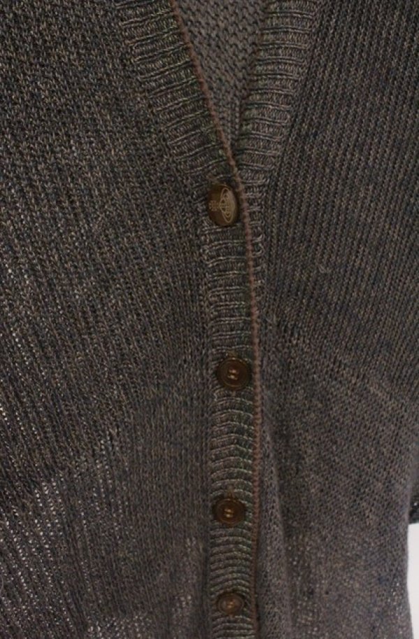 画像3: ヴィヴィアンウエストウッド 中古 / ローゲージドルマンニットカーディガン 2 グレーｘグリーン  O-26-03-22-037-to-YM-OS (3)