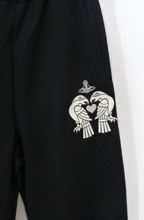 画像2: ヴィヴィアンウエストウッド MAN 中古 / TWIN EAGLES ジャージトラックパンツ 46 ブラック  O-26-03-22-001-pa-YM-OS (2)