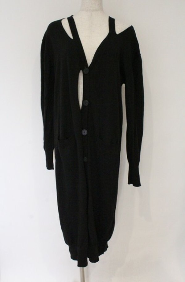 画像5: ANGLOMANIA 中古 / カットラスロングカーディガン 38 ブラック  O-26-03-22-044-to-YM-OS (5)