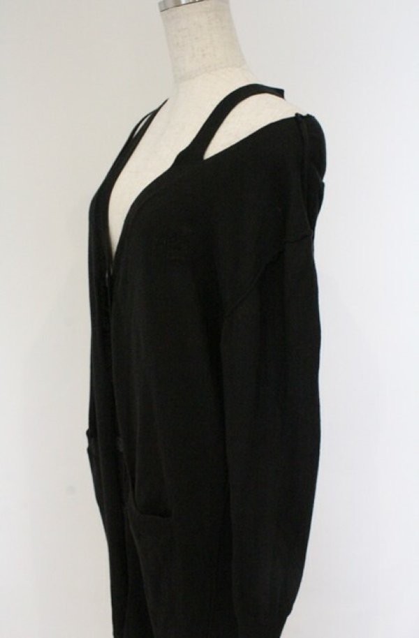 画像7: ANGLOMANIA 中古 / カットラスロングカーディガン 38 ブラック  O-26-03-22-044-to-YM-OS (7)