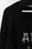 画像2: ANGLOMANIA 中古 / ロゴプリントスリットニットソー 38 ブラック  O-26-03-22-046-to-YM-OS (2)