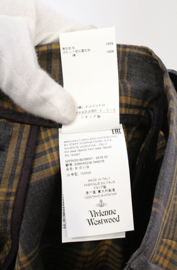 画像6: ヴィヴィアンウエストウッド 中古 / アルコホリックパンツ 38 イエローｘグレー  O-26-03-22-005-pa-YM-OS (6)