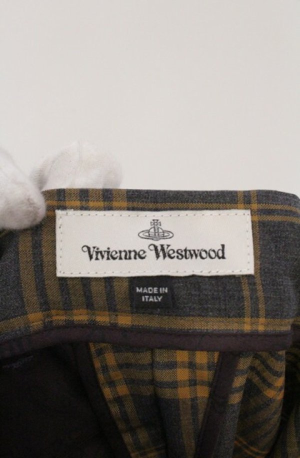 画像7: ヴィヴィアンウエストウッド 中古 / アルコホリックパンツ 38 イエローｘグレー  O-26-03-22-005-pa-YM-OS (7)
