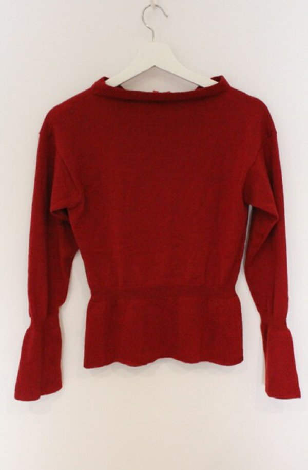 画像4: ヴィヴィアンウエストウッド 中古 / WING HEART 刺繍ニットソー XS レッド  O-26-03-22-050-to-YM-OS (4)