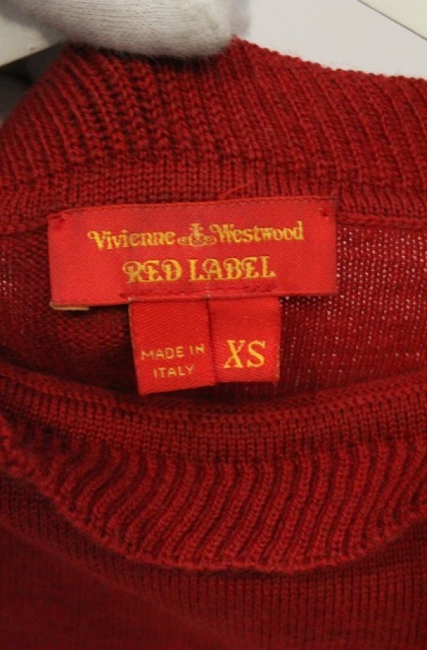 画像5: ヴィヴィアンウエストウッド 中古 / WING HEART 刺繍ニットソー XS レッド  O-26-03-22-050-to-YM-OS (5)