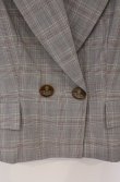 画像2: ヴィヴィアンウエストウッド 中古 / グレンチェックダブルブレストジャケット 2 グレー  O-26-03-22-057-jc-YM-OS (2)