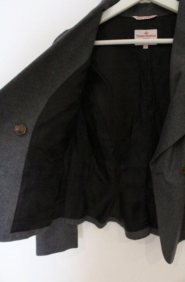 画像5: ヴィヴィアンウエストウッド 中古 / ウールダブルジャケット 2 グレー  O-26-03-22-058-jc-YM-OS (5)