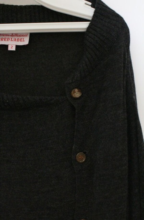 画像2: ヴィヴィアンウエストウッド 中古 / 変形カーディガン 2 ブラック  O-26-03-22-062-to-YM-OS (2)