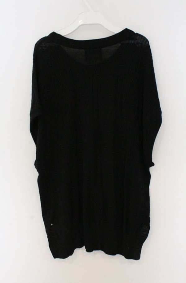 画像3: ヴィヴィアンウエストウッド MAN 中古 / MESSY ORB CHECK ジャガードニットトップス（メッシーオーブチェック） F ブラック  O-26-03-22-007-to-YM-OS (3)