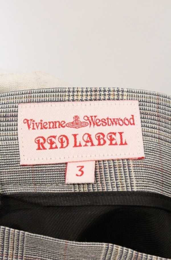 画像3: ヴィヴィアンウエストウッド 中古 / グレンチェックプリーツスカート 3 グレー  O-26-03-22-066-sk-YM-OS (3)