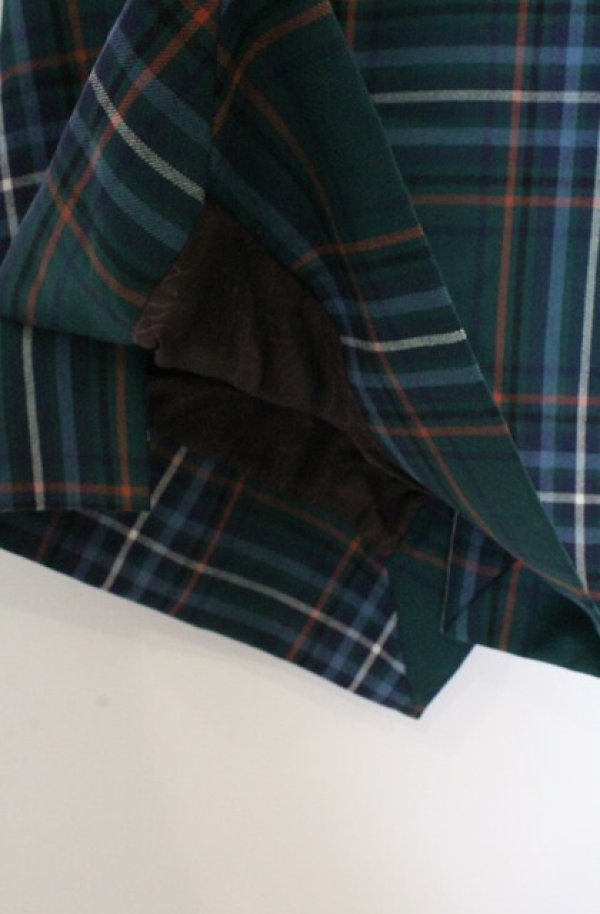 画像2: ヴィヴィアンウエストウッド 中古 / アシンメトリータータンスカート 36 グリーン  O-26-03-22-068-sk-YM-OS (2)