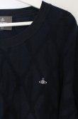 画像2: ヴィヴィアンウエストウッド MAN 中古 / アーガイルトライアングルカットソー 44 ネイビー  O-26-03-22-008-to-YM-OS (2)