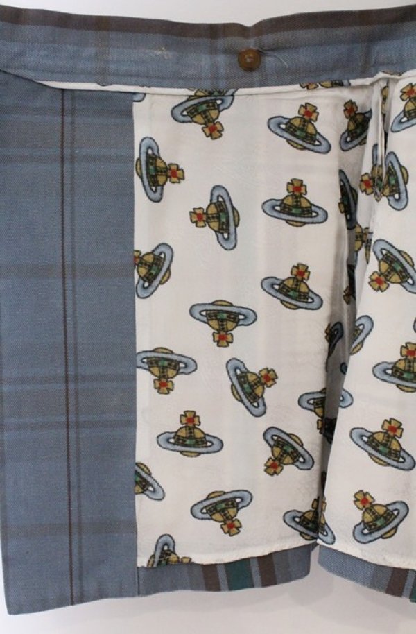 画像3: ヴィヴィアンウエストウッド 中古 / CUT OFF スカート（カットオフ） 40 ブルー  O-26-03-22-070-jc-YM-OS (3)