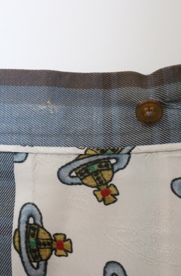 画像4: ヴィヴィアンウエストウッド 中古 / CUT OFF スカート（カットオフ） 40 ブルー  O-26-03-22-070-jc-YM-OS (4)