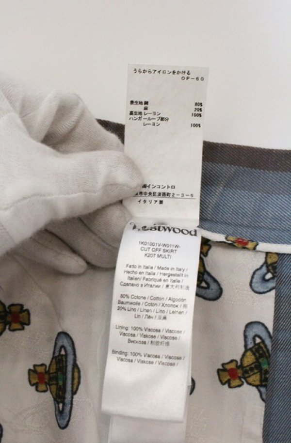 画像6: ヴィヴィアンウエストウッド 中古 / CUT OFF スカート（カットオフ） 40 ブルー  O-26-03-22-070-jc-YM-OS (6)
