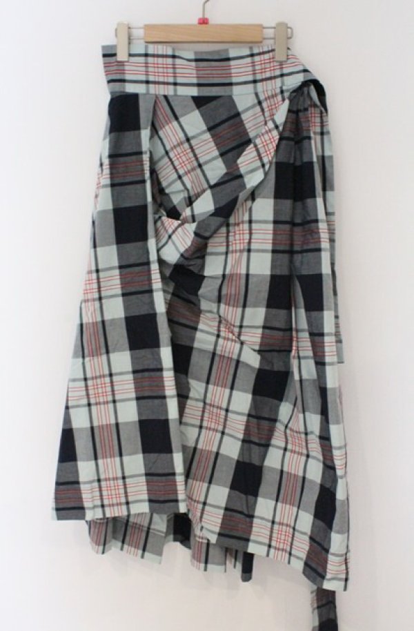 画像3: ヴィヴィアンウエストウッド 中古 / SUMMER CHECK スカート（サマーチェック） 02 ミント  O-26-03-22-071-sk-YM-OS (3)