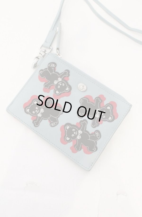 画像2: ヴィヴィアンウエストウッド 中古 / HAPPY　BEAR パスケース（ハッピーベアー）  ブルーグレイ  O-26-03-22-081-gd-YM-OS (2)
