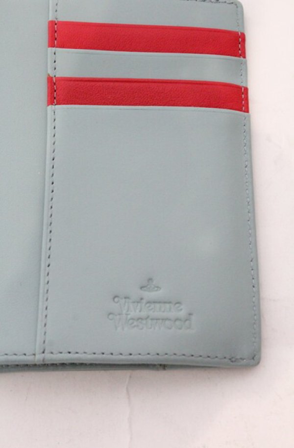 画像4: ヴィヴィアンウエストウッド 中古 / HAPPY　BEAR パスケース（ハッピーベアー）  ブルーグレイ  O-26-03-22-081-gd-YM-OS (4)