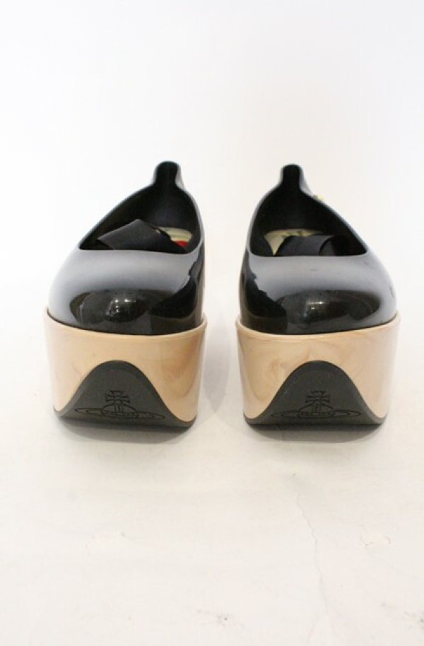 画像2: ヴィヴィアンウエストウッド×Melissa 中古 / メリッサ　ロッキンホースバレリーナ JPN24.5cm ブラック  O-26-03-22-083-sh-IG-OS (2)