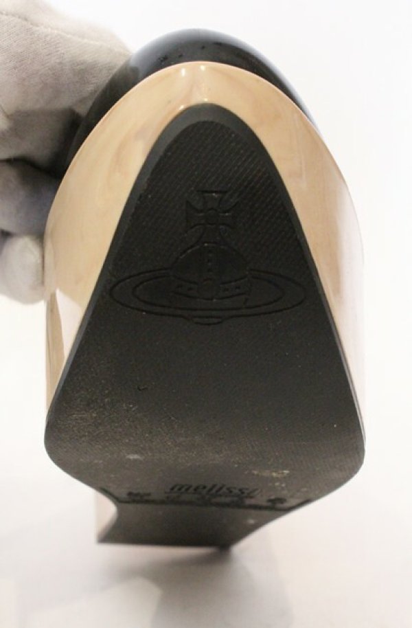 画像3: ヴィヴィアンウエストウッド×Melissa 中古 / メリッサ　ロッキンホースバレリーナ JPN24.5cm ブラック  O-26-03-22-083-sh-IG-OS (3)