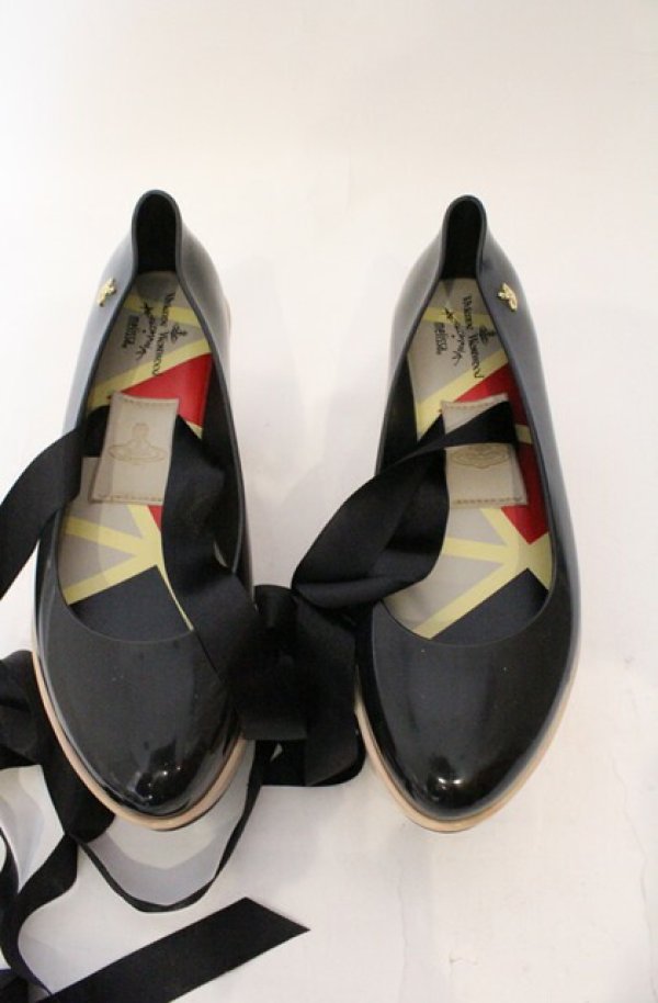 画像8: ヴィヴィアンウエストウッド×Melissa 中古 / メリッサ　ロッキンホースバレリーナ JPN24.5cm ブラック  O-26-03-22-083-sh-IG-OS (8)