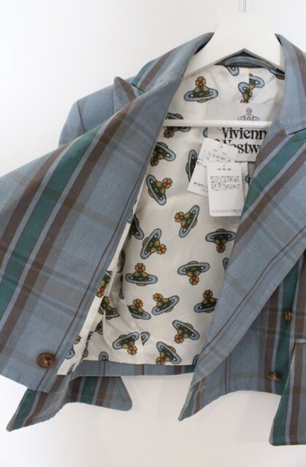 画像3: ヴィヴィアンウエストウッド 中古 / CUT OFF ジャケット（カットオフ） 38 ブルー  O-26-03-22-011-jc-YM-OS (3)