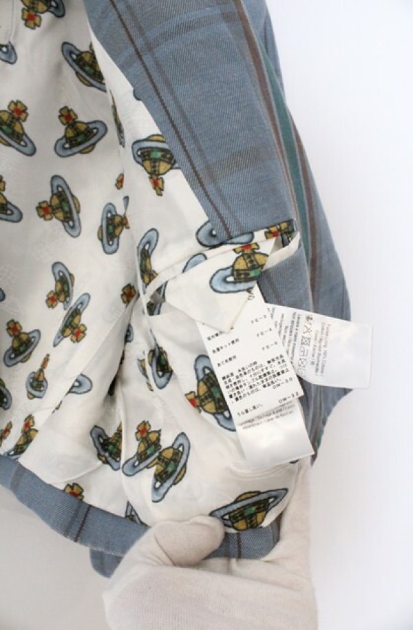 画像4: ヴィヴィアンウエストウッド 中古 / CUT OFF ジャケット（カットオフ） 38 ブルー  O-26-03-22-011-jc-YM-OS (4)