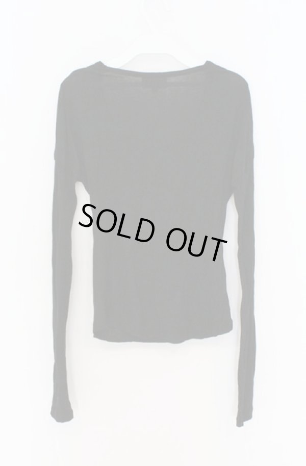 画像3: ヴィヴィアンウエストウッド 中古 / 単色オーブ刺繍ラウンドネックカットソー 2 ブラック  O-26-03-22-016-to-YM-OS (3)