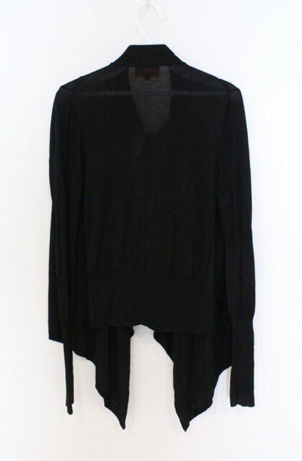 画像2: ヴィヴィアンウエストウッド 中古 / リボンタイ前下ガリカーディガン 2 ブラック  O-26-03-22-019-to-YM-OS (2)