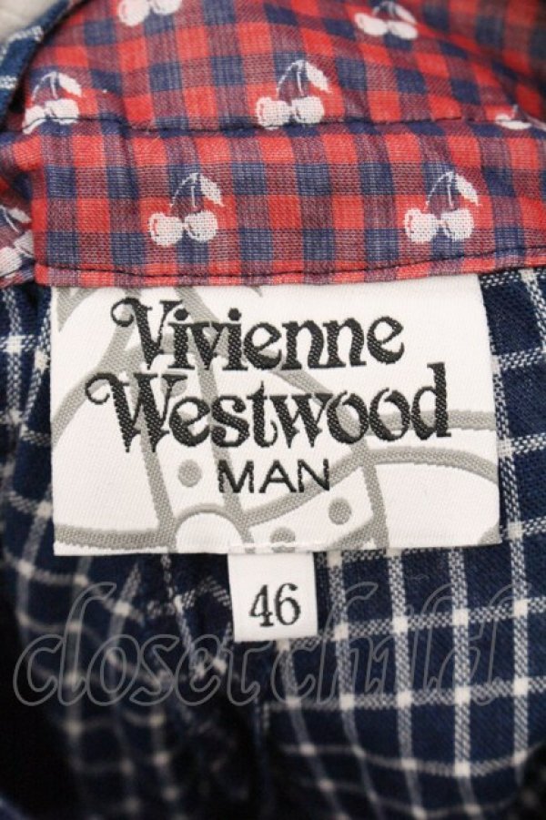 画像5: ヴィヴィアンウエストウッド MAN 中古 / コットンリネンレイヤードハーフパンツ 46 ブルー  O-26-04-12-017-pa-YM-OS (5)