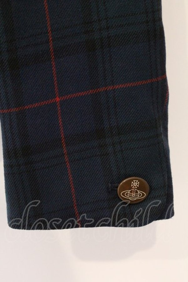 画像5: ヴィヴィアンウエストウッド 中古 / タータンチェックラブジャケット 1 グリーン  O-26-04-12-021-jc-IG-OS (5)
