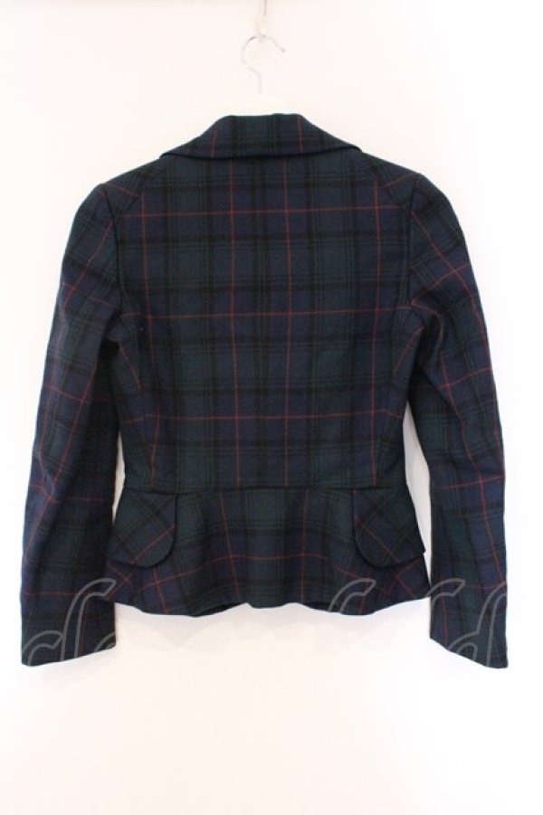 画像6: ヴィヴィアンウエストウッド 中古 / タータンチェックラブジャケット 1 グリーン  O-26-04-12-021-jc-IG-OS (6)