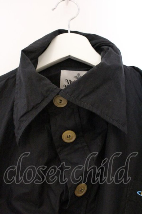 画像2: ヴィヴィアンウエストウッド 中古 / CHAOSシャツ S ブラック  O-26-04-12-024-bl-YM-OS (2)