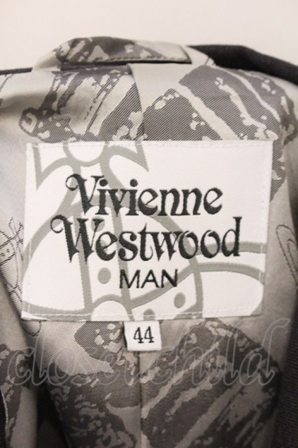 画像6: ヴィヴィアンウエストウッド MAN 中古 / ビッグカラードレープジャケット 44 ダークグレー  O-26-04-12-002-jc-YM-OS (6)