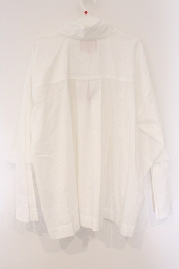 画像4: ヴィヴィアンウエストウッド 中古 / コットンローンストリングギャザーシャツ 00 ホワイト  O-26-04-12-027-bl-YM-OS (4)