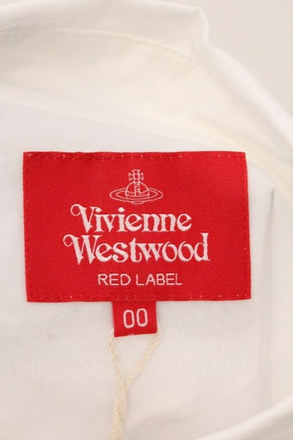 画像5: ヴィヴィアンウエストウッド 中古 / コットンローンストリングギャザーシャツ 00 ホワイト  O-26-04-12-027-bl-YM-OS (5)