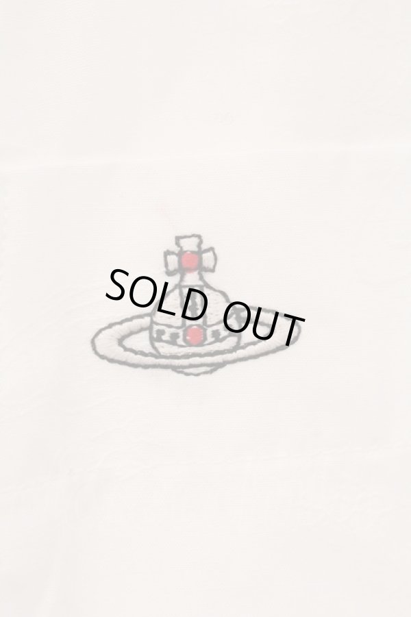 画像3: ヴィヴィアンウエストウッド 中古 / ORB JAQUARDアシンメトリーシャツ 00 ホワイト  O-26-04-12-028-bl-YM-OS (3)