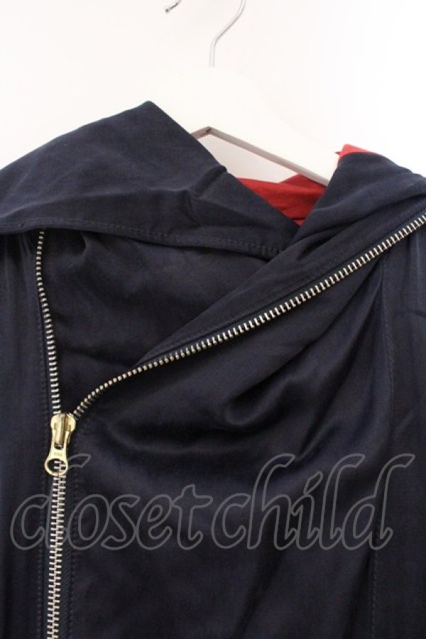画像2: ヴィヴィアンウエストウッド MAN 中古 / ハイネックジップブルゾン  ネイビー×レッド  O-26-04-12-003-jc-IG-OS (2)