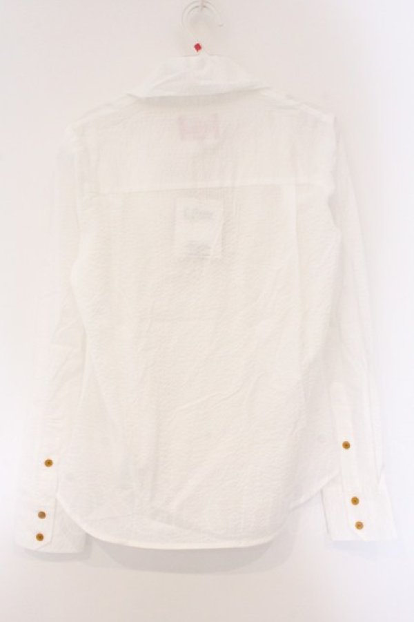 画像4: ヴィヴィアンウエストウッド 中古 / 80sローンミラクルウェーブビッグボウブラウス 02 ホワイト  O-26-04-12-029-bl-YM-OS (4)