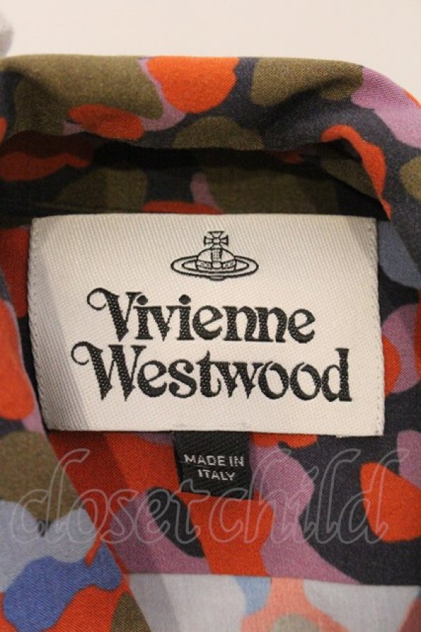 画像6: ヴィヴィアンウエストウッド 中古 / レオパードカモフラハリスシャツ 42 マルチ  O-26-04-12-030-bl-YM-OS (6)