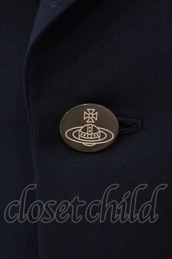 画像2: ヴィヴィアンウエストウッド MAN 中古 / 2Bスーツセットアップ  ブラック  O-26-04-12-001-su-IG-OS (2)